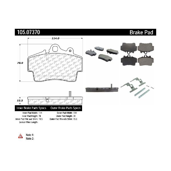 1997-2008 Porsche Boxster Disc Brake Pad Set - Front (Centric)