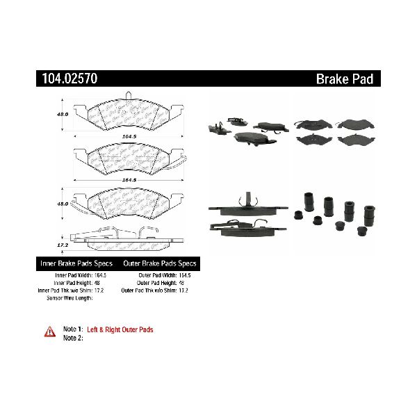 1983-1988 Ford EXP Disc Brake Pad Set - Front (Centric)