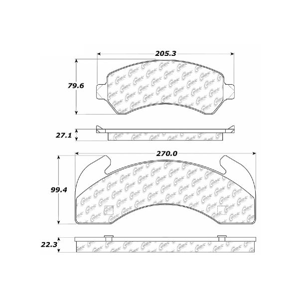 1996-1998 Freightliner FS65 Disc Brake Pad Set - Front or Rear (Centric)