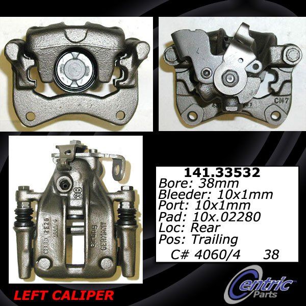 1993-1995 Audi 90 Disc Brake Caliper - Rear Left (Centric)