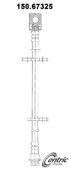 1992-2001 Jeep Cherokee Brake Hydraulic Hose - Rear (Centric)