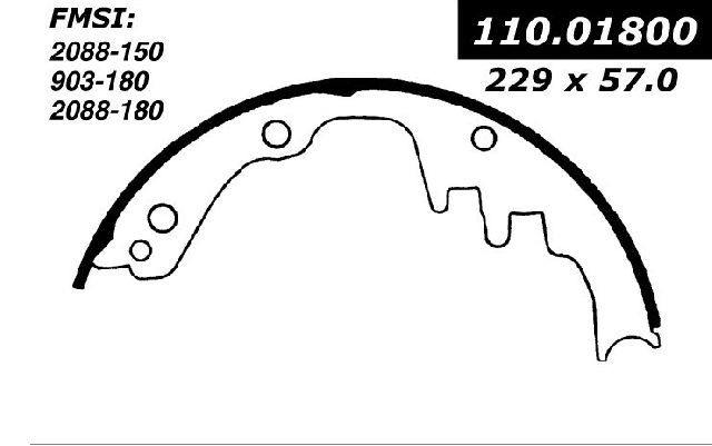 1962-1963 Chevrolet Chevy II Drum Brake Shoe - Front (Centric)