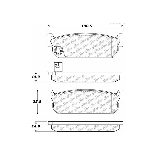 1990-1994 INFINITI Q45 Disc Brake Pad Set - Rear (Centric)
