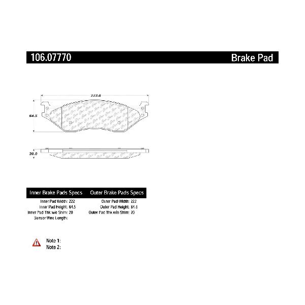 1999-2010 Ford F-550 Super Duty Disc Brake Pad Set - Front or Rear (Centric)