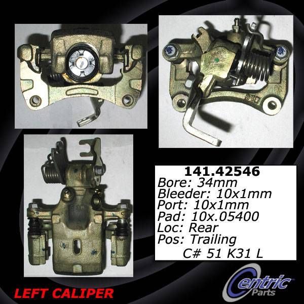 1994-2000 Nissan Maxima Disc Brake Caliper - Rear Left (Centric)