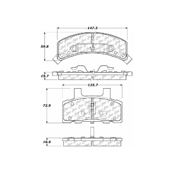 1988-1991 GMC C1500 Disc Brake Pad Set - Front (Centric)