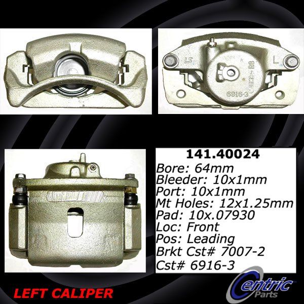 2001-2002 Acura MDX Disc Brake Caliper - Front Left (Centric)