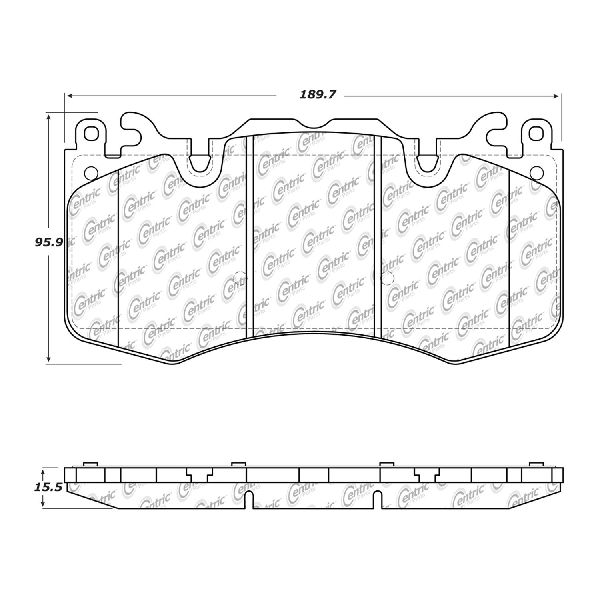 2010-2022 Land Rover Range Rover Sport Disc Brake Pad Set - Front (Centric)