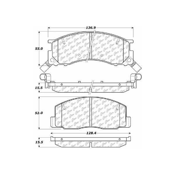 1991-1996 Toyota Previa Disc Brake Pad Set - Front (Centric)