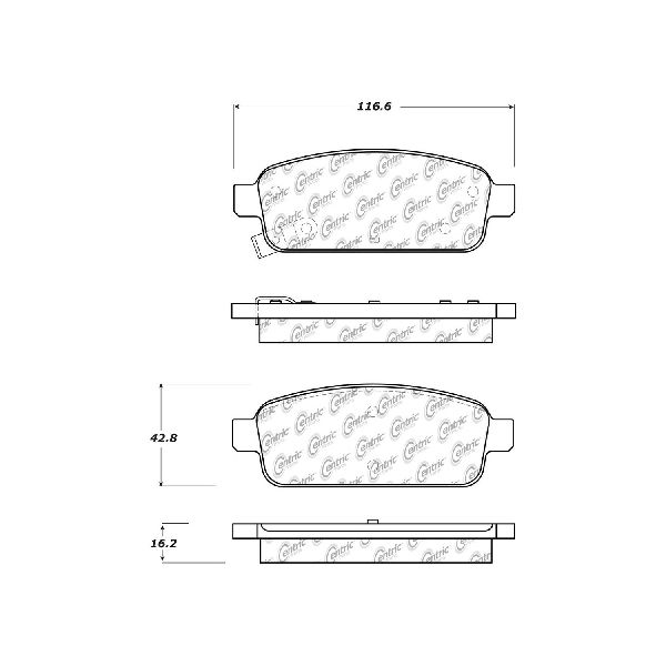 2013-2017 Chevrolet Trax Disc Brake Pad Set - Rear (Centric)