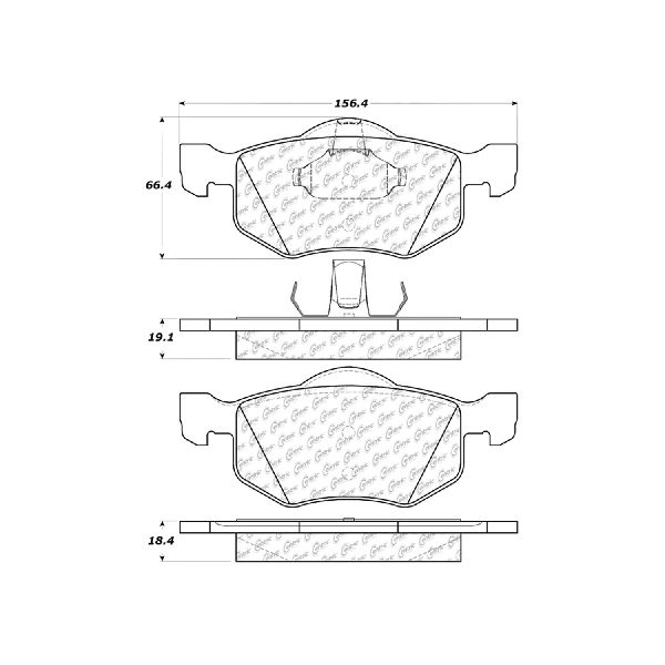2001-2006 Mazda Tribute Disc Brake Pad Set - Front (Centric)