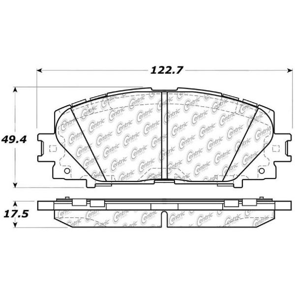 2006-2018 Toyota Yaris Disc Brake Pad Set - Front (Centric)