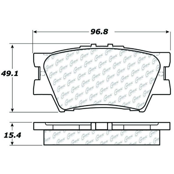 2013-2018 Lexus ES300h Disc Brake Pad Set - Rear (Centric)