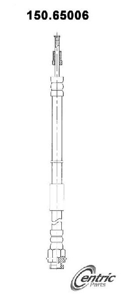 1972-1975 Ford F-100 Brake Hydraulic Hose - Front Left (Centric)