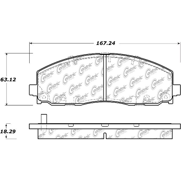 2017-2024 Chrysler Pacifica Disc Brake Pad Set - Front (Centric)