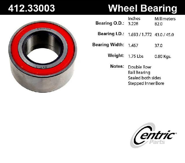 1995-2004 Audi A6 Wheel Bearing - Front (Centric)