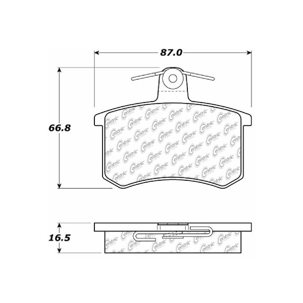 1995-1997 Audi A6 Disc Brake Pad Set - Rear (Centric)