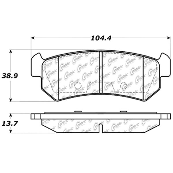 2004-2006 Suzuki Forenza Disc Brake Pad Set - Rear (Centric)