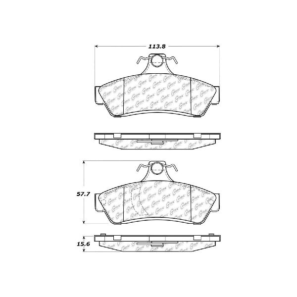 2005-2006 Pontiac GTO Disc Brake Pad Set - Rear (Centric)