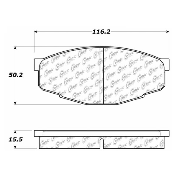 1984-1995 Toyota Pickup Disc Brake Pad Set - Front (Centric)