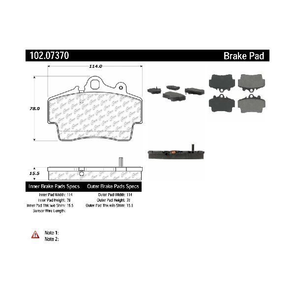 1997-2008 Porsche Boxster Disc Brake Pad Set - Front (Centric)