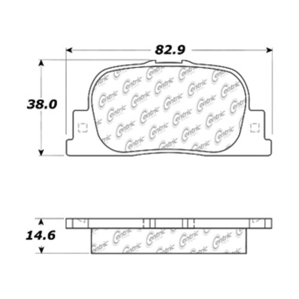 2000-2001 Lexus ES300 Disc Brake Pad Set - Rear (Centric)