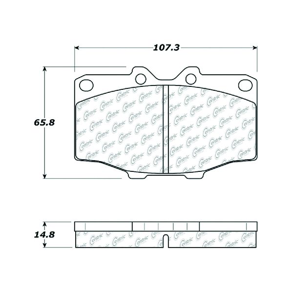 1976-1989 Toyota Land Cruiser Disc Brake Pad Set - Front (Centric)