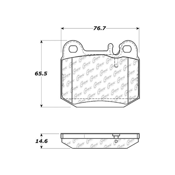 2004-2005 Maserati Quattroporte Disc Brake Pad Set - Rear (Centric)
