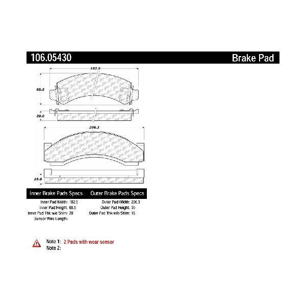 1975-1995 Chevrolet G30 Disc Brake Pad Set - Front (Centric)