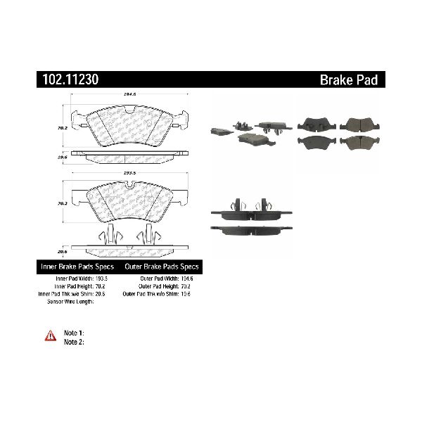 2006-2011 Mercedes-Benz ML350 Disc Brake Pad Set - Front (Centric)