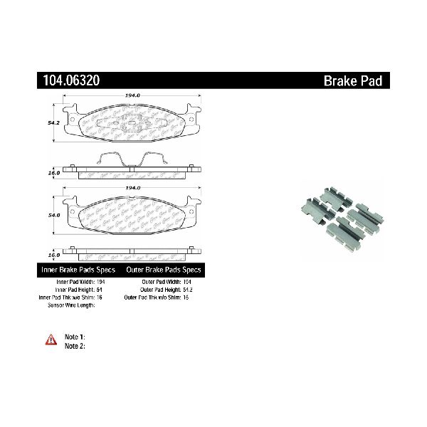 2003 Ford E-150 Disc Brake Pad Set - Front (Centric)