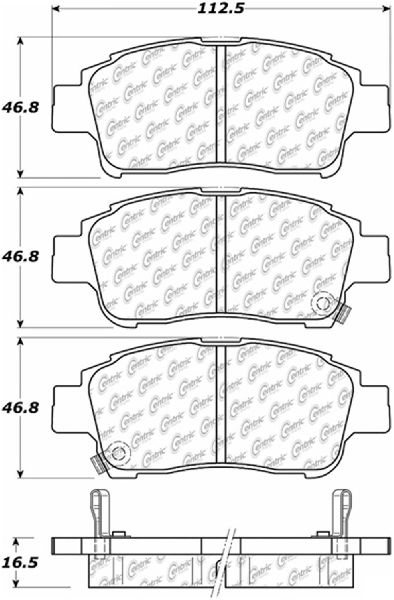 2000 Toyota Echo Disc Brake Pad Set - Front (Centric)