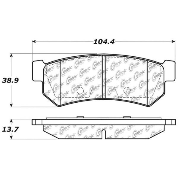 2007-2008 Suzuki Forenza Disc Brake Pad Set - Rear (Centric)