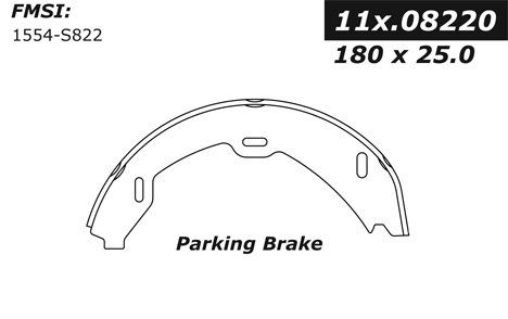 2001-2006 Mercedes-Benz CL600 Parking Brake Shoe - Rear (Centric)