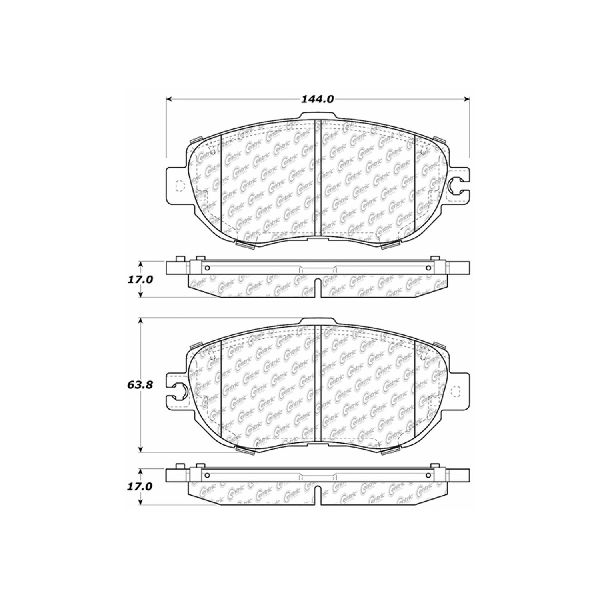 1993-1994 Lexus LS400 Disc Brake Pad Set - Front (Centric)