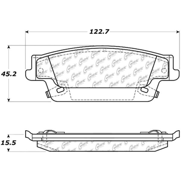 2005-2011 Cadillac STS Disc Brake Pad Set - Rear (Centric)