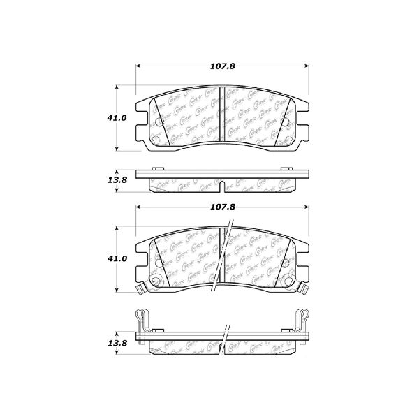 2004-2005 Buick Century Disc Brake Pad Set - Rear (Centric)