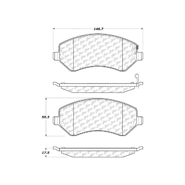 2001-2007 Dodge Caravan Disc Brake Pad Set - Front (Centric)