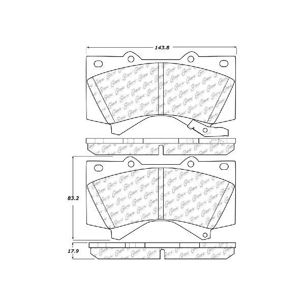 2008-2022 Toyota Sequoia Disc Brake Pad Set - Front (Centric)