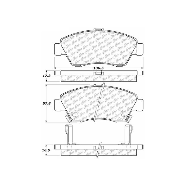 2002-2006 Acura RSX Disc Brake Pad Set - Front (Centric)
