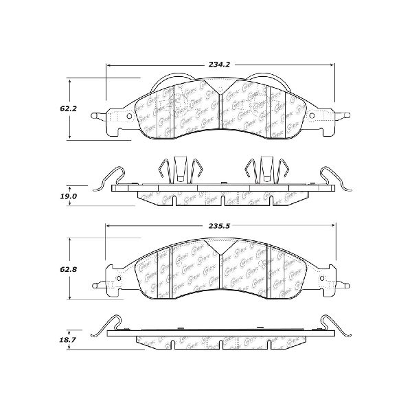 2007-2009 Lincoln Navigator Disc Brake Pad Set - Front (Centric)
