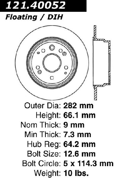 2001-2003 Acura CL Disc Brake Rotor - Rear (Centric)