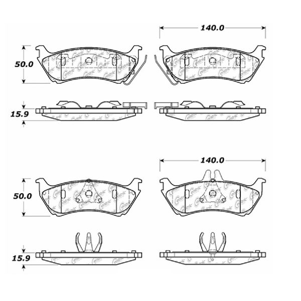 2003-2005 Mercedes-Benz ML350 Disc Brake Pad Set - Rear (Centric)