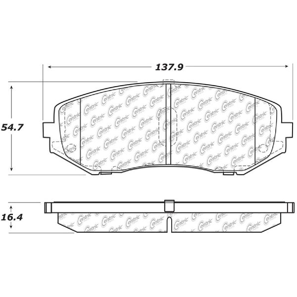 2006-2013 Suzuki Grand Vitara Disc Brake Pad Set - Front (Centric)