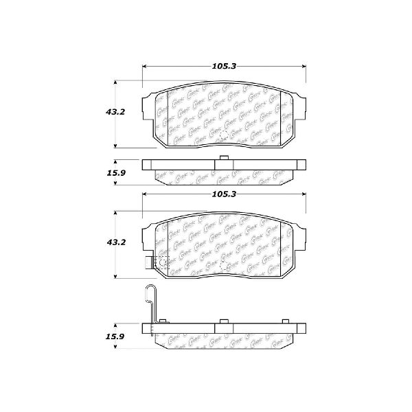 2001-2006 Nissan Sentra Disc Brake Pad Set - Rear (Centric)