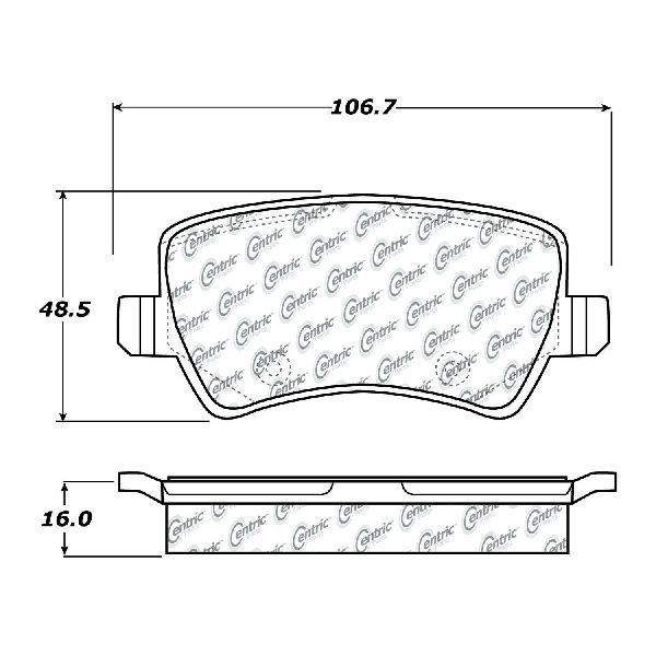 2007-2016 Volvo S80 Disc Brake Pad Set - Rear (Centric)