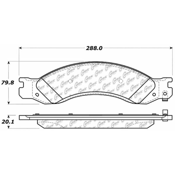 2004-2009 GMC C5500 Topkick Disc Brake Pad Set - Rear (Centric)