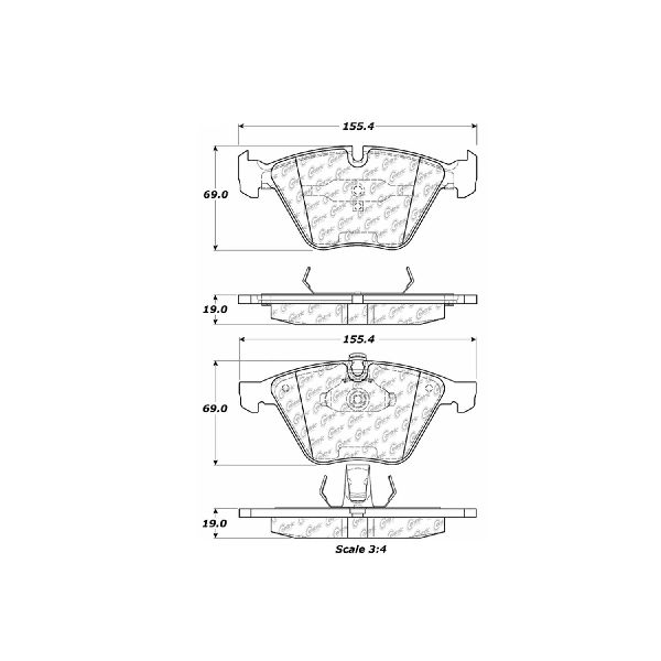 2004-2005 BMW 545i Disc Brake Pad Set - Front (Centric)