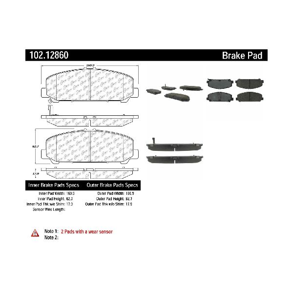 2005-2010 INFINITI QX56 Disc Brake Pad Set - Front (Centric)