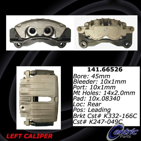 2002-2005 Chevrolet Silverado 1500 Disc Brake Caliper - Rear Left (Centric)